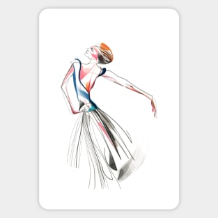 Ballerina Dance Drawing Sticker